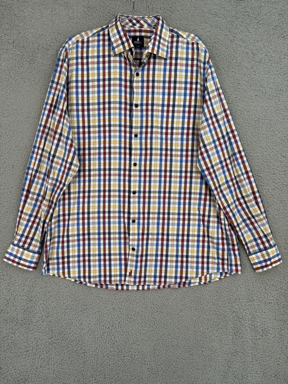 johnnie-O Dartmouth Men’s XL long sleeve button down Plaid shirt Multicolor fun